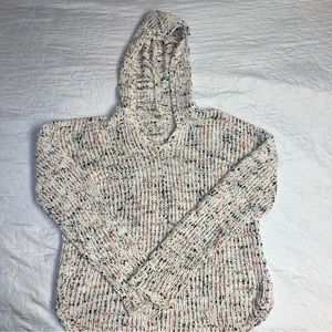Cupio Hooded Multi Color Sweater Size Large